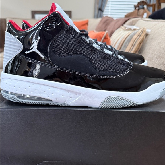 Nike Other - Nike Air Jordan Aura 2 Black and White Sneakers with Red Accents